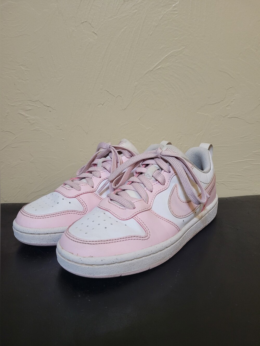Nike Court Borough Low Big Kids' Shoes 3.5y White/Pink